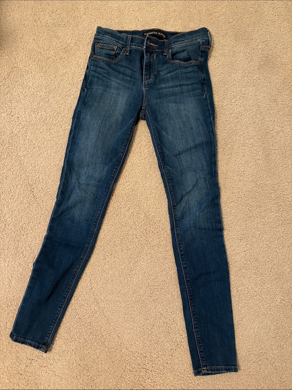 Express Dark Blue Skinny Jeans - Express